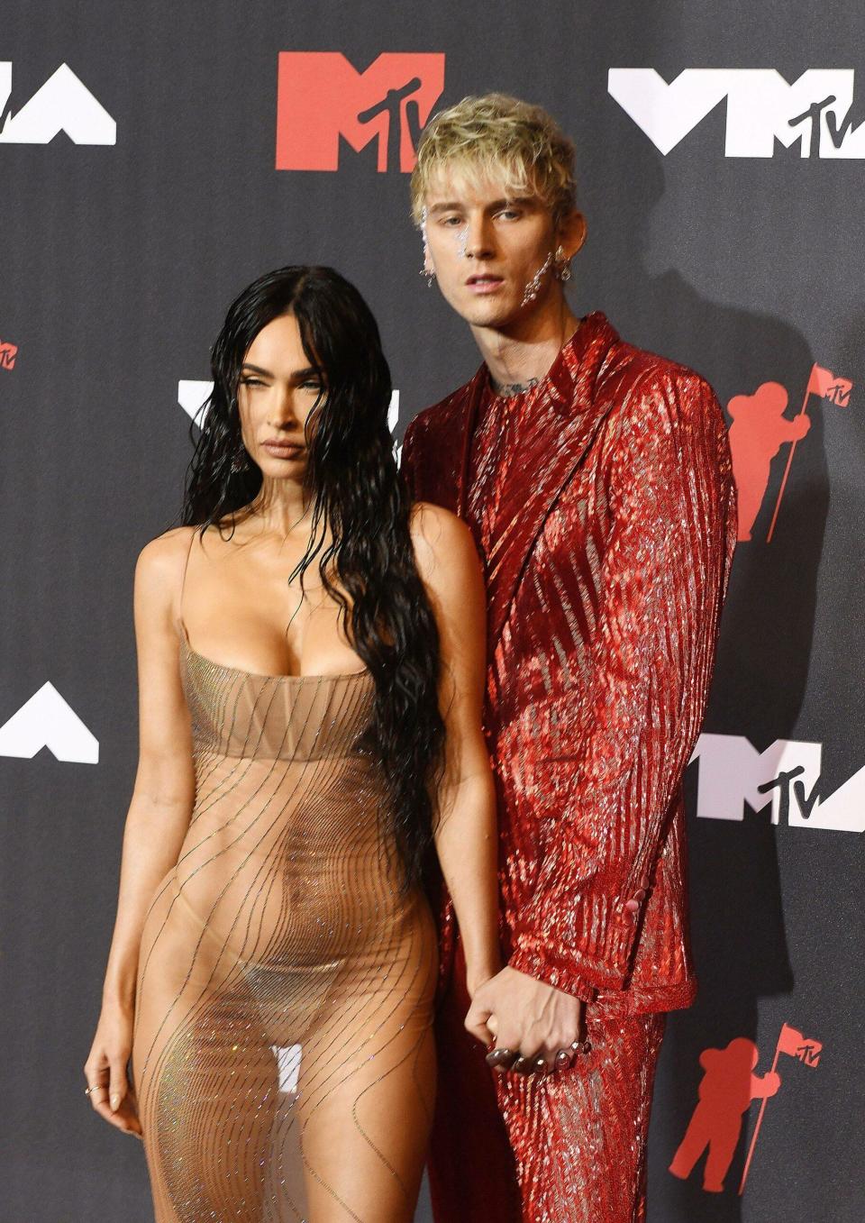 Megan Fox and Machine Gun Kelly at the 2021 MTV Video Music Awards