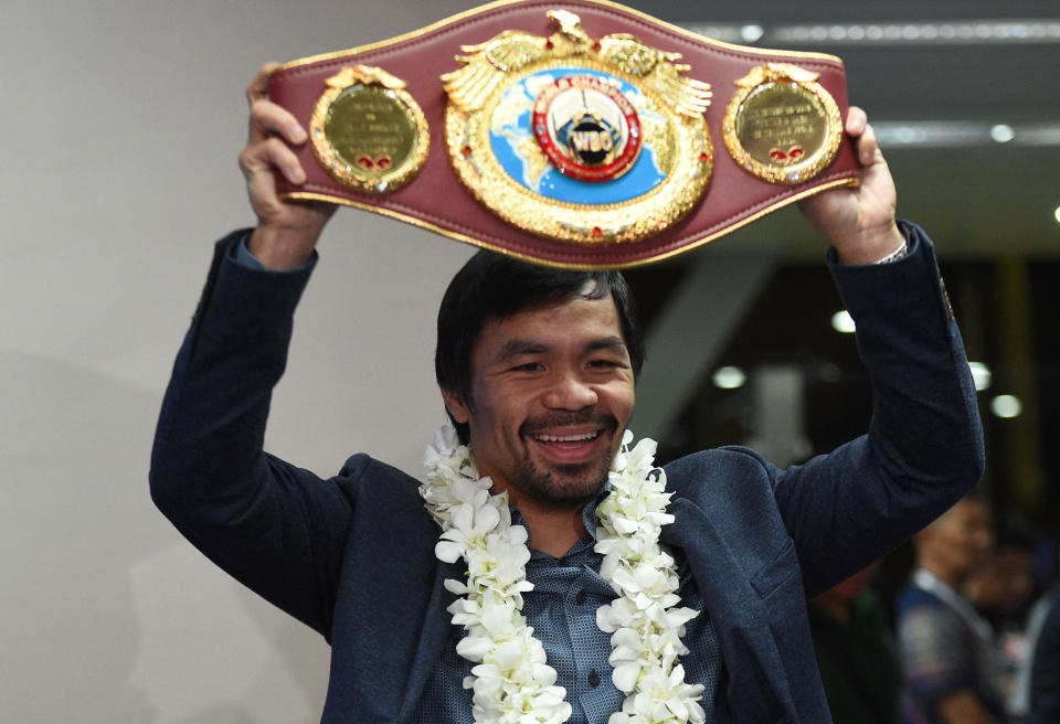 Manny Pacquiao has not agreed a deal to fight Amir Khan, says his promoter Bob Arum: Getty