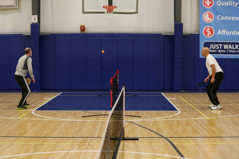 Hampton Rec members play pickleball at Rim Sports Complex on Jan. 5, 2022, in Hampton.