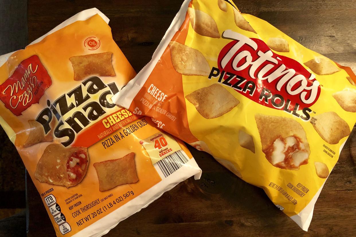 totino's and aldi brand pizza roll boxes