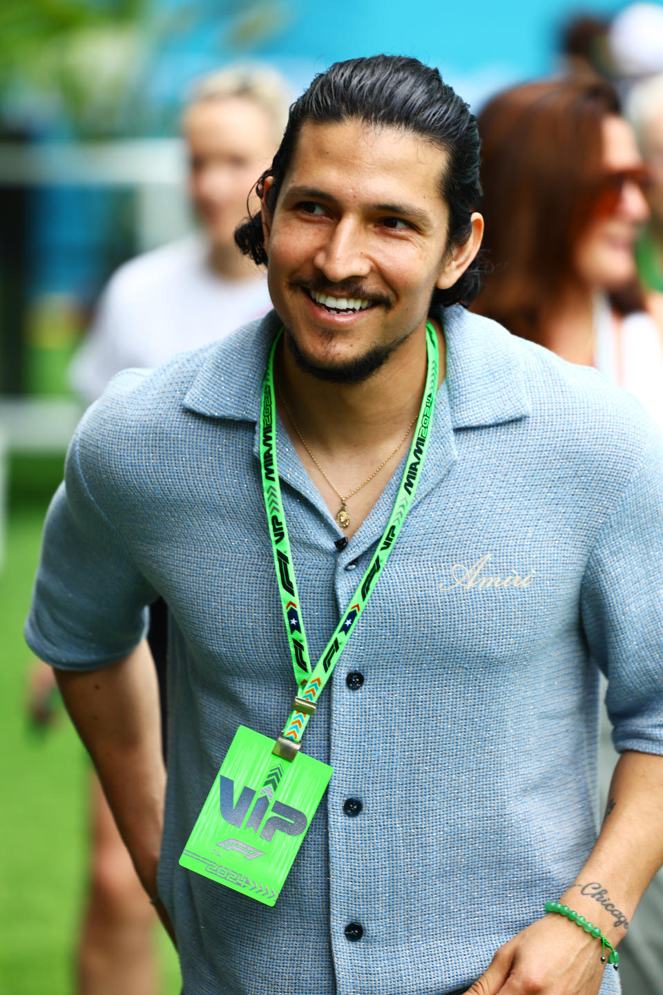 MIAMI, FLORIDA - MAY 03: Danny Ramirez walks in the Paddock prior to practice ahead of the F1 Grand Prix of Miami at Miami International Autodrome on May 03, 2024 in Miami, Florida. (Photo by Mark Thompson/Getty Images)