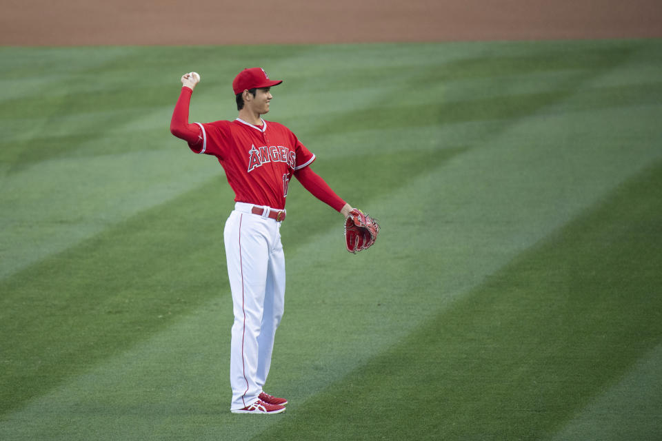 Shohei Ohtani awaits a Thursday appointment to examine whether the stem-cell-filled platelet-rich plasma shot he received to help mend a torn elbow ligament is helping. (AP)