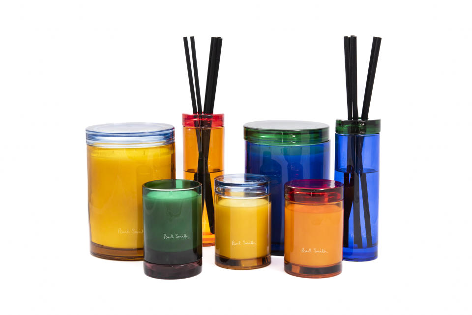 The inaugural home fragrances collection will include four scents inspired by the designer’s motif of vibrant colors and statement design that will launch in stores and online in September 2022. - Credit: Paul Smith