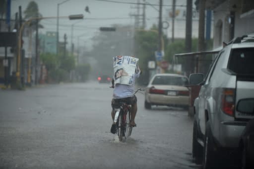 Hurricane Willa swept through the town of Escuinapa in Mexico's Sinaloa state, late on October 23, 2018