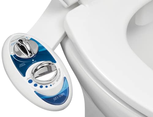 LUXE Bidet NEO 120 - Self Cleaning Nozzle - Fresh Water Non-Electric Bidet Toilet Attachment (Blue)