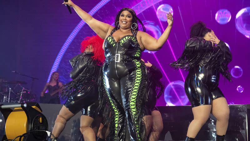 Lizzo performs at the BottleRock Napa Valley Music Festival on May 27, 2023, in Napa, California. Lizzo has been sued by three former dancers who accuse the singer of sexual harassment and allege the singer and her production company created a hostile work environment.