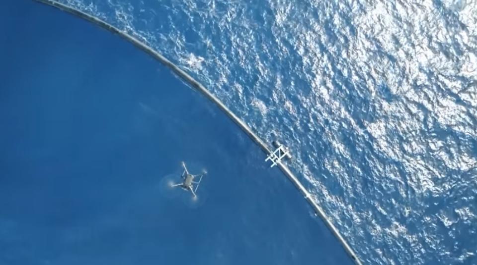 The "giant pool noodle" dispatched into the Pacific Ocean last September to