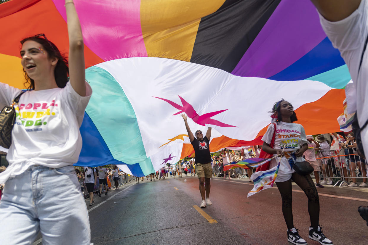 Thousands turn out for downsized Chicago Pride Parade