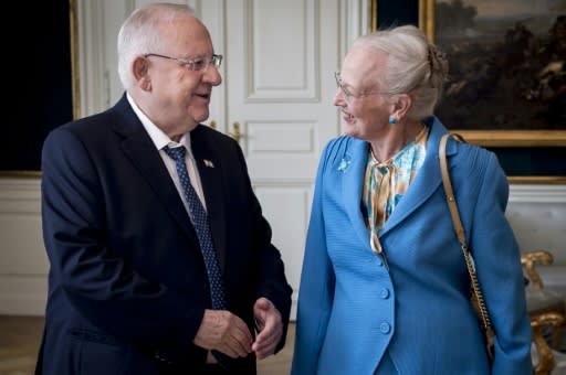 Danish Queen Margrethe and Israel's President Reuven Rivlin meet in Copenhagen to mark the 75th anniversary of the rescue of the Danish Jews