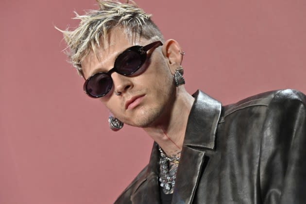 Machine Gun Kelly at the 2023 GQ Men of the Year event. - Credit: Axelle/Bauer-Griffin/FilmMagic/Getty Images