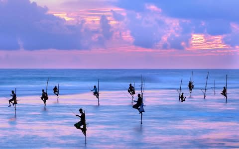 Fisherman off the cost of Galle - Credit: istock