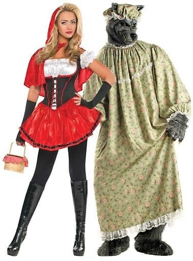 This may be a sexy Little Red Riding Hood, but all the attention goes to Granny!  <a href="http://www.partycity.com/product/red+riding+hood+and+granny+wolf+couples+costumes.do?navSet=170390" target="_blank">Get it here.</a>