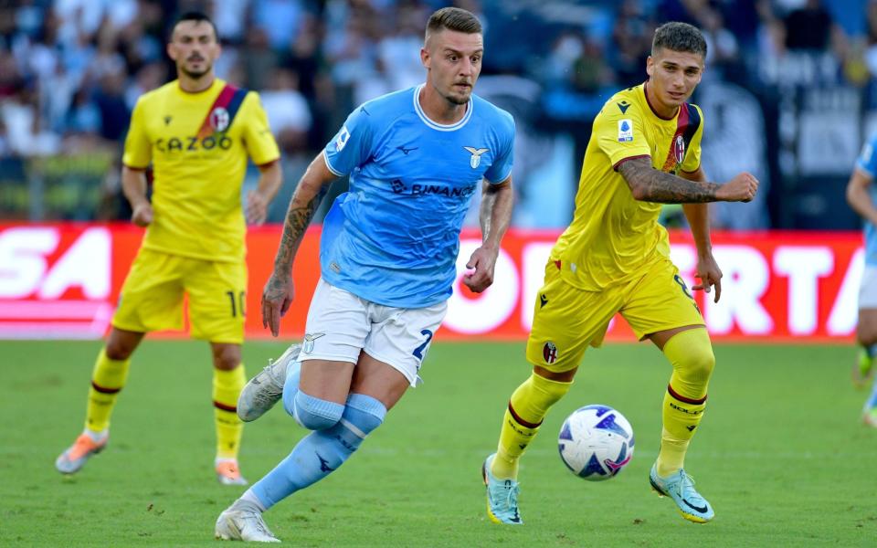 Sergej Milinkovic Savic of SS Lazio in action during the Serie A match between SS Lazio and Bologna FC - GETTY IMAGES