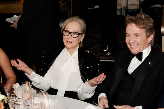 <p>Francis Specker/CBS via Getty </p> Meryl Streep and Martin Short at the 81st Annual Golden Globe Awards, airing live from the Beverly Hilton in Beverly Hills, California on Sunday, January 7, 2024