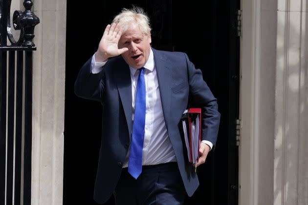 Prime Minister Boris Johnson departs 10 Downing Street. (Photo: Stefan Rousseau via PA Wire/PA Images)