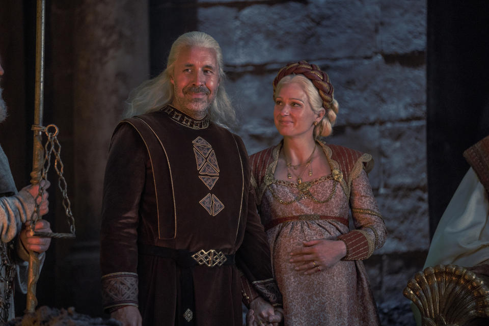 Paddy Considine as King Viserys and Sian Brooke as Queen Aemma in <i>House of the Dragon</i><span class="copyright">Ollie Upton—HBO</span>