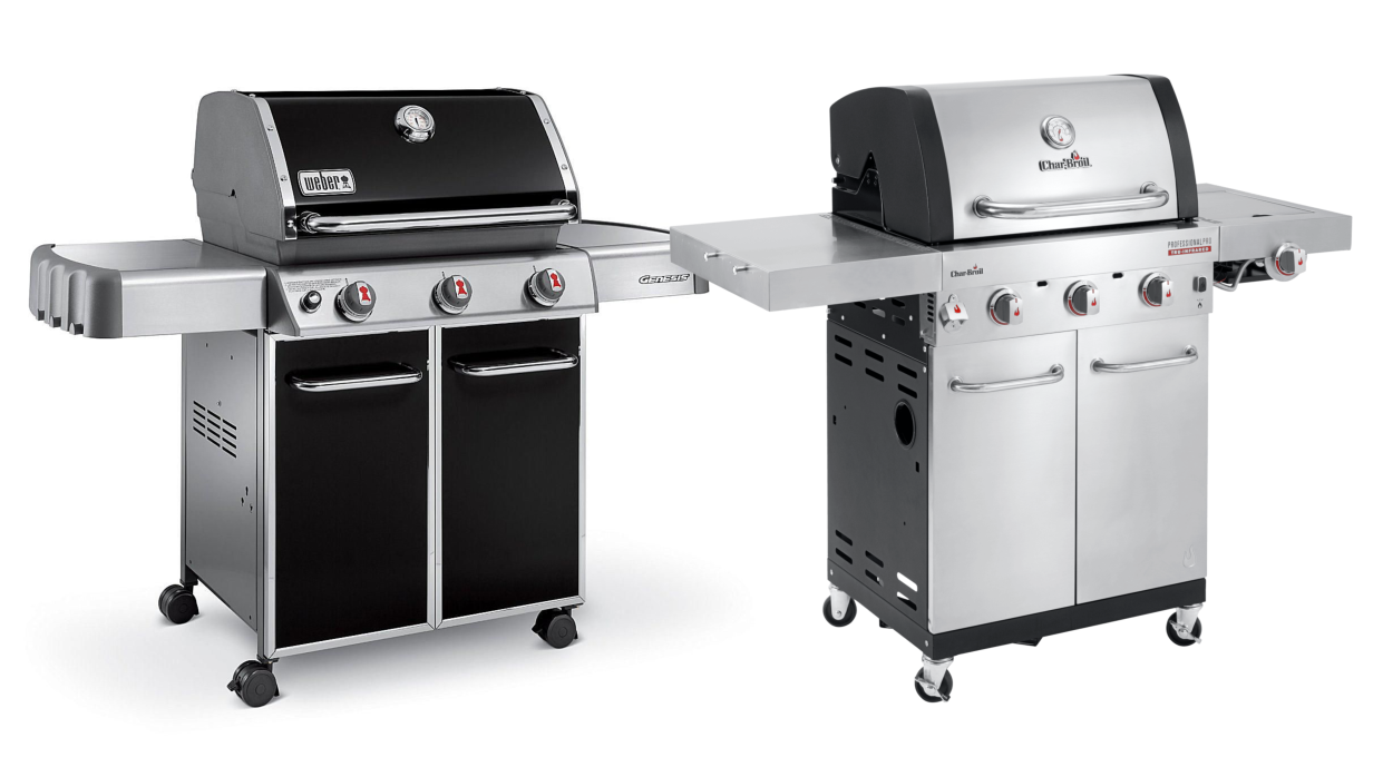  Weber vs Char-Broil on white background. 