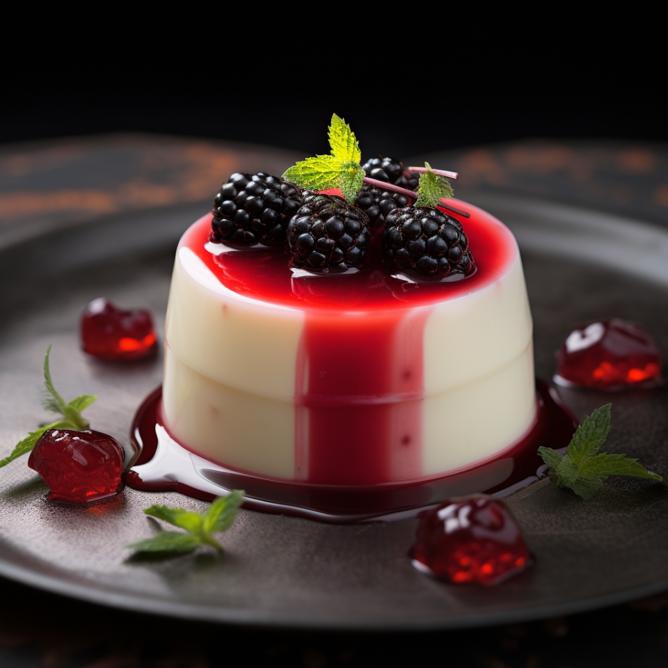 gelatin dessert with berries