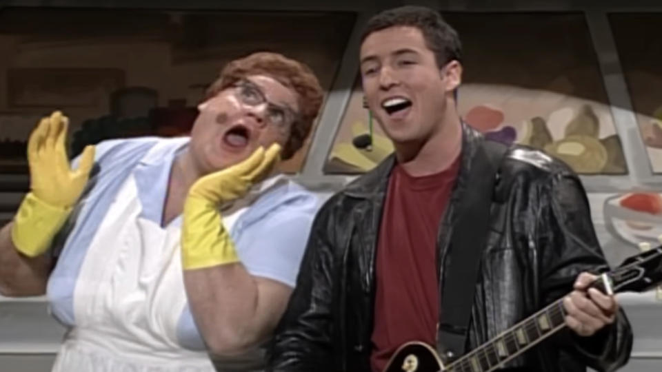 Chris Farley and Adam Sandler on SNL