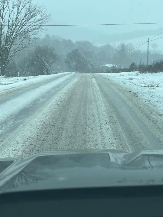 Snow in Trousdale County (Courtesy: Trousdale County Emergency Services)