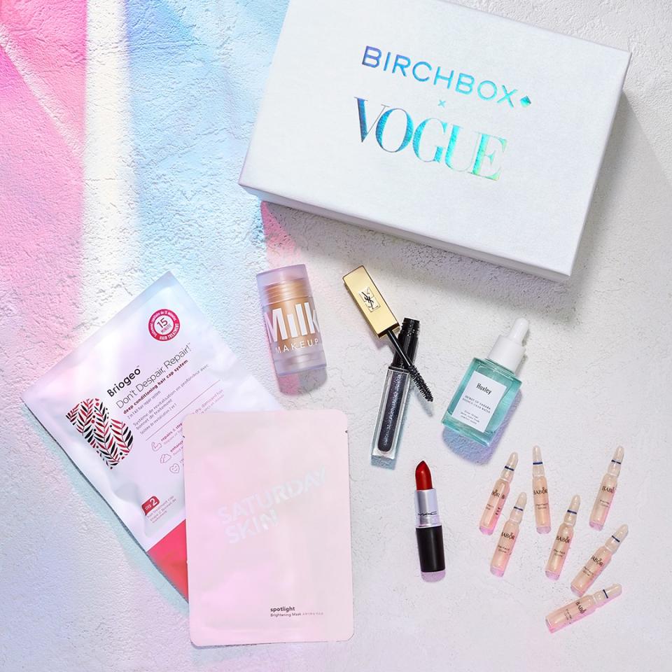 A sneak peek into Vogue’s second Birchbox collaboration, from a favorite celebrity skin-care ampoule to the ultimate red lipstick.