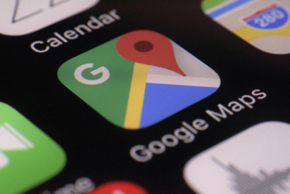 This Wednesday, March 22, 2017, photo shows the Google Maps app on a smartphone, in New York. Google is enabling users of its digital mapping service to allow their movements to be tracked by friends and family in the latest test of how much privacy people are willing to sacrifice in an era of rampant sharing. The location-monitoring feature will begin rolling out Wednesday in an update to the Google Maps mobile app that’s already on most of the world’s smartphones. It will also be available on personal computers. (AP Photo/Patrick Sison)