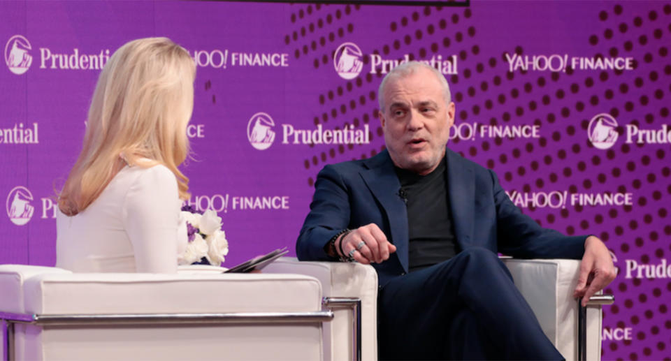 Yahoo Finance’s Julia La Roche interviews Aetna chairman and CEO Mark Bertolini. (Cindy Ord/Getty Images)