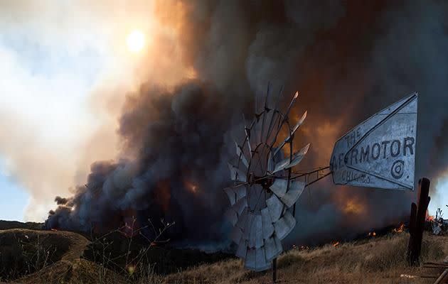 'The Hill Fire' has burned approximately 1,598 acres. Source: Jonvieve Grist