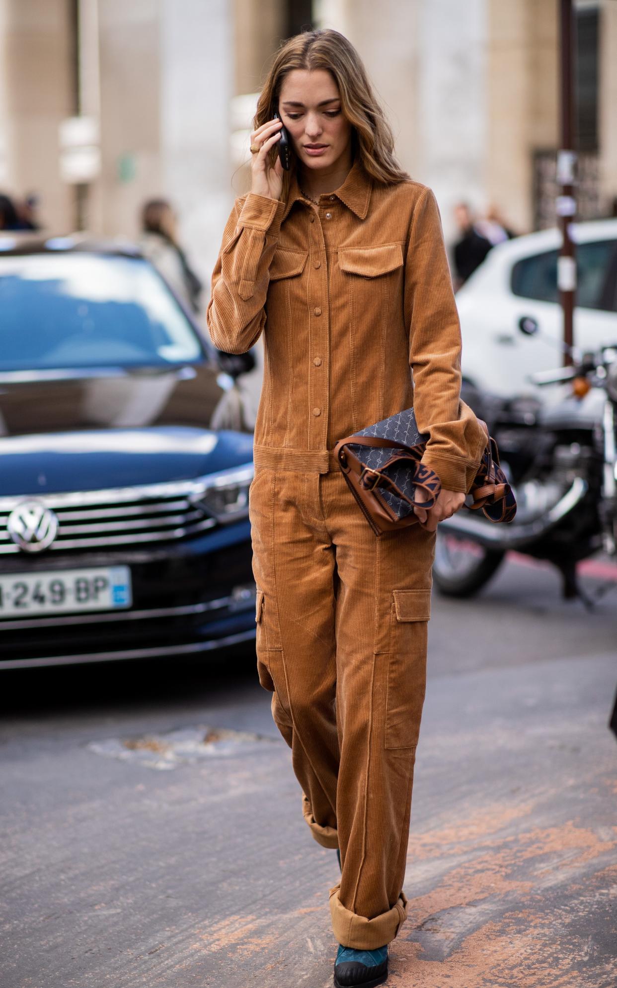 A corduroy boilersuit ticks two trend boxes for the new season. - 2018 Christian Vierig