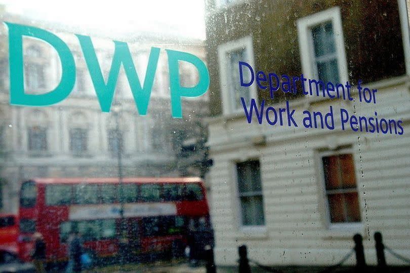 A DWP sign