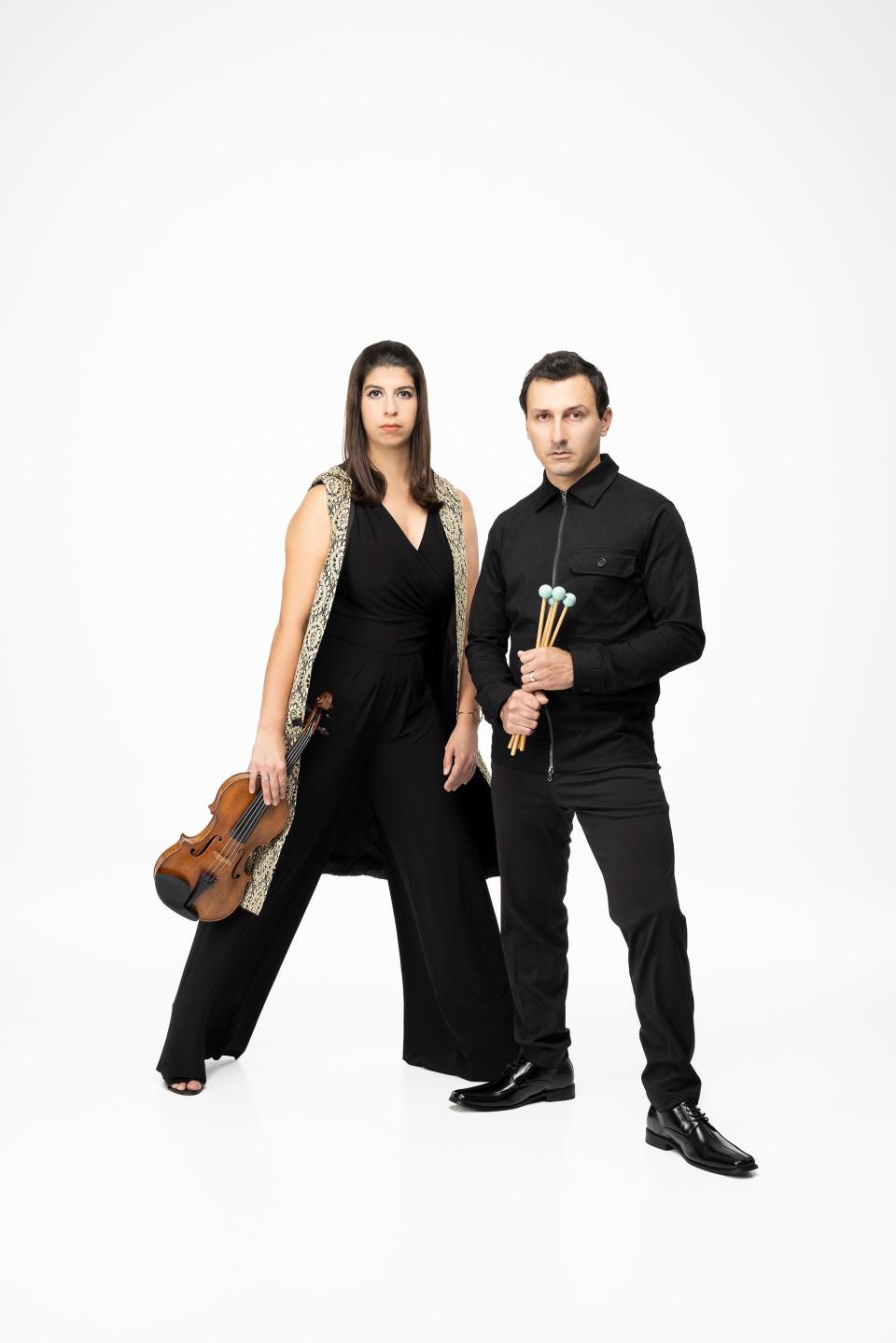 Violinist Samantha Bennett and percussionist George Nickson are the founders of ensembleNEWSRQ, a contemporary classical music group in Sarasota.