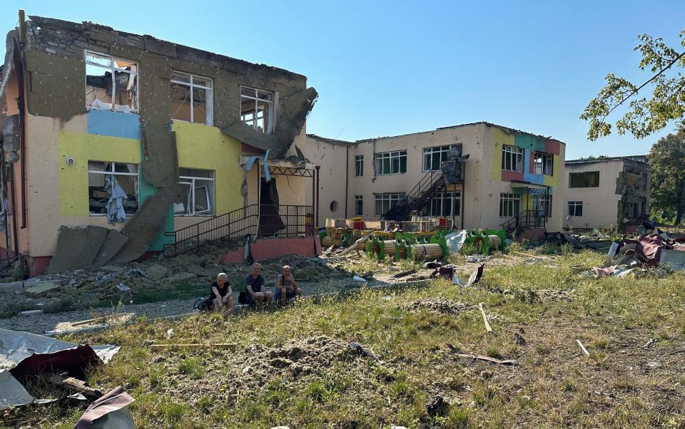 A kindergarten was the target of a Russian attack in Myrnohrad, Donetsk