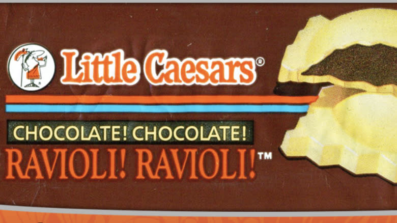 Little Caesars chocolate ravioli package