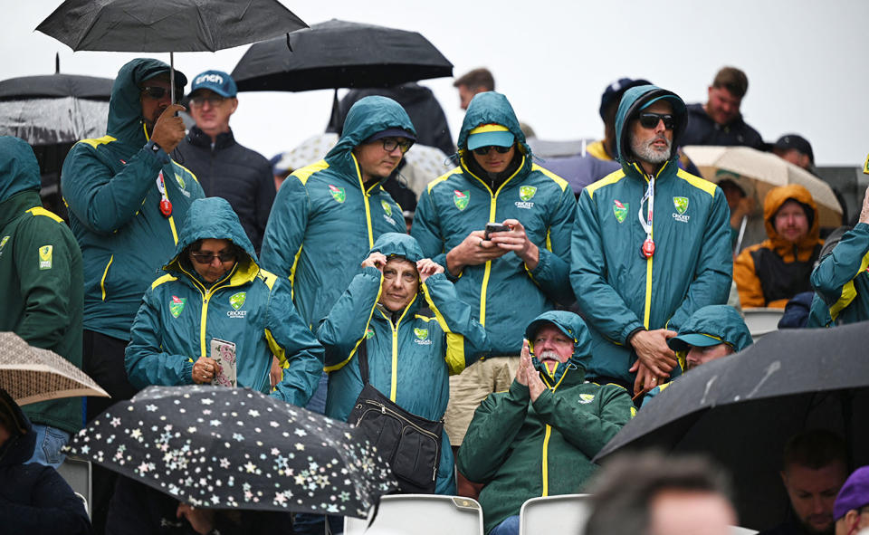 Aussie fans, pictured here during the fourth Ashes Test.