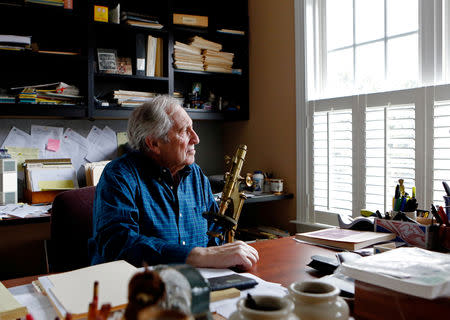 Dr. Arthur Langer poses for a portrait in his home in Williamsburg, Virginia, U.S. November 13, 2018. REUTERS/Julia Rendleman