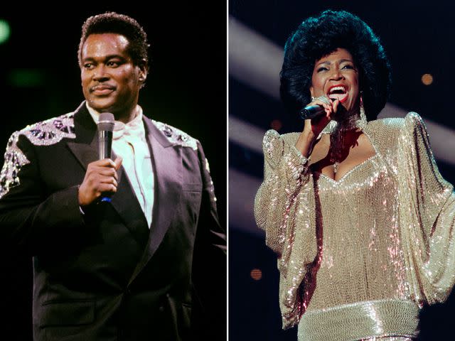 <p>Ebet Roberts/Redferns/Getty ; Bob Riha, Jr./Getty</p> Luther Vandross performing at Madison Square Garden in New York City on October 5, 1988. ; Patti Labelle performs in concert during the 'Hollywood 100th Birthday' celebration on April 26, 1987.