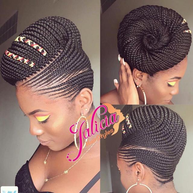 african braid updo hairstyles