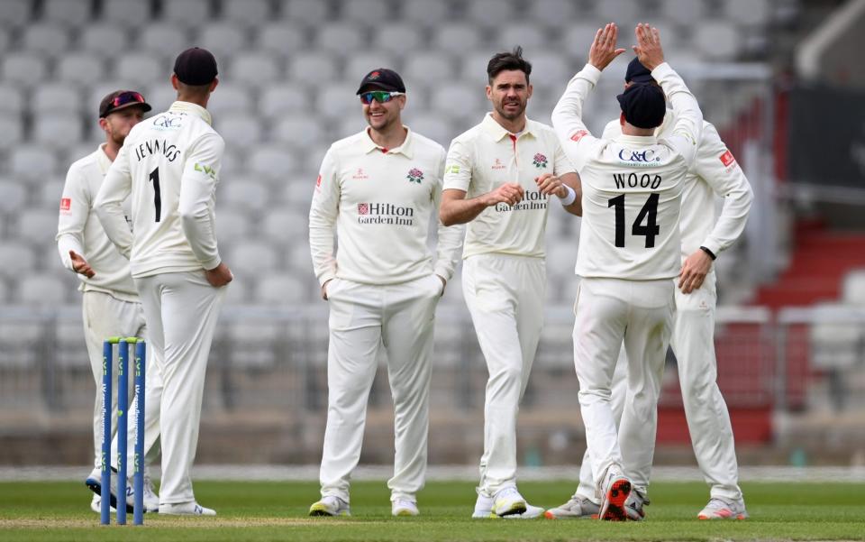 James Anderson celebrates the wicket of Marnus Labuschagne - GETTY IMAGES