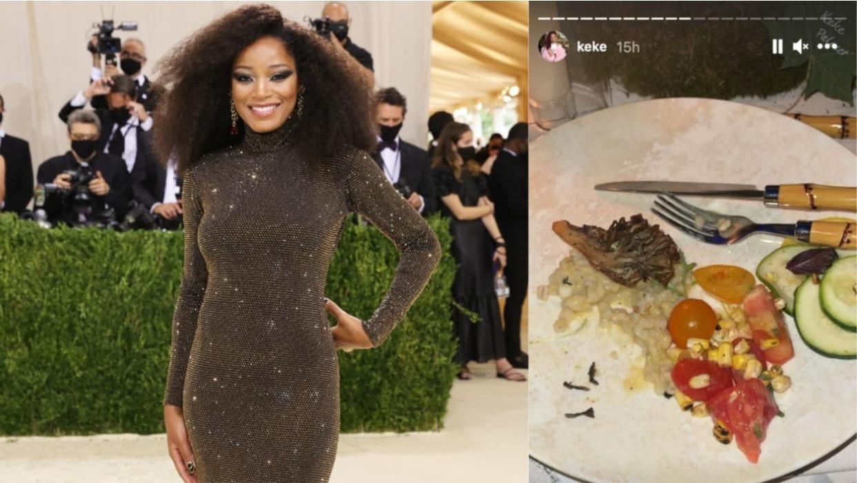 Keke Palmer au Met Gala - Une Story Instagram postée sur son compte - AFP - Capture d'écran Instagram / Montage BFMTV.com