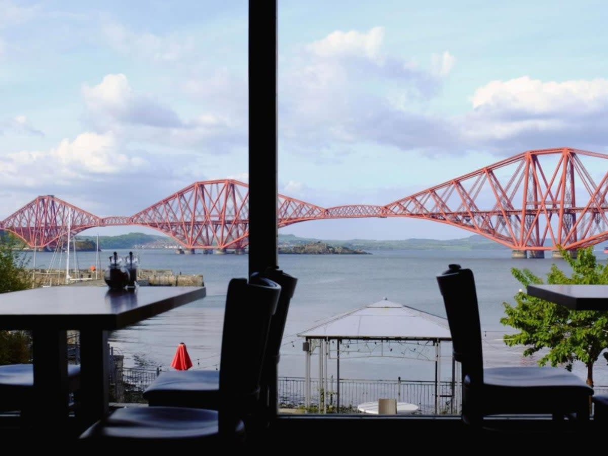 Book a room with a view of the world-famous Forth Bridge (Orocco Pier Hotel)