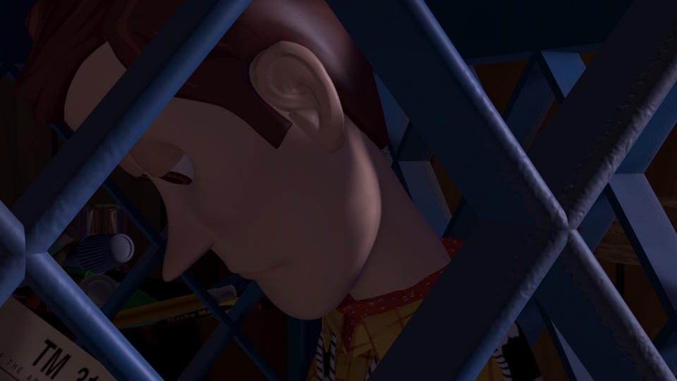 Woody reflects on what it means to be a toy on a rainy night in Sid's room in Toy Story