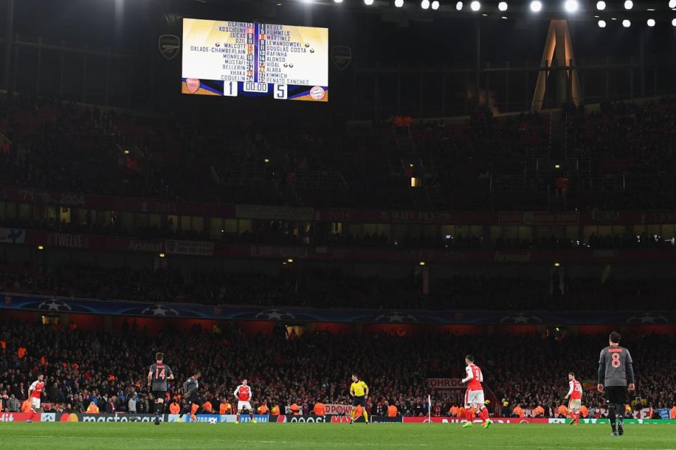 Arsenal were humiliated home and away by Bayern in their previous meeting, losing 10-2 on aggregate (Getty Images)