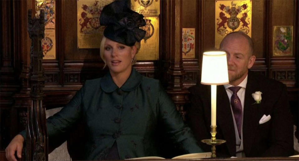 Zara Phillips looked perplexed during Curry’s address. Source: Seven Network