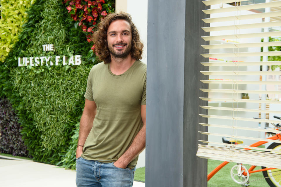 Joe Wicks pictured at the launch of the Lifestyle Lab pop-up in Westfield Stratford City in east London. The pop-up features his first dining destination, 'The Joe Wicks Cafe', as well as fitness sessions, wellness workshops and kids' dance classes