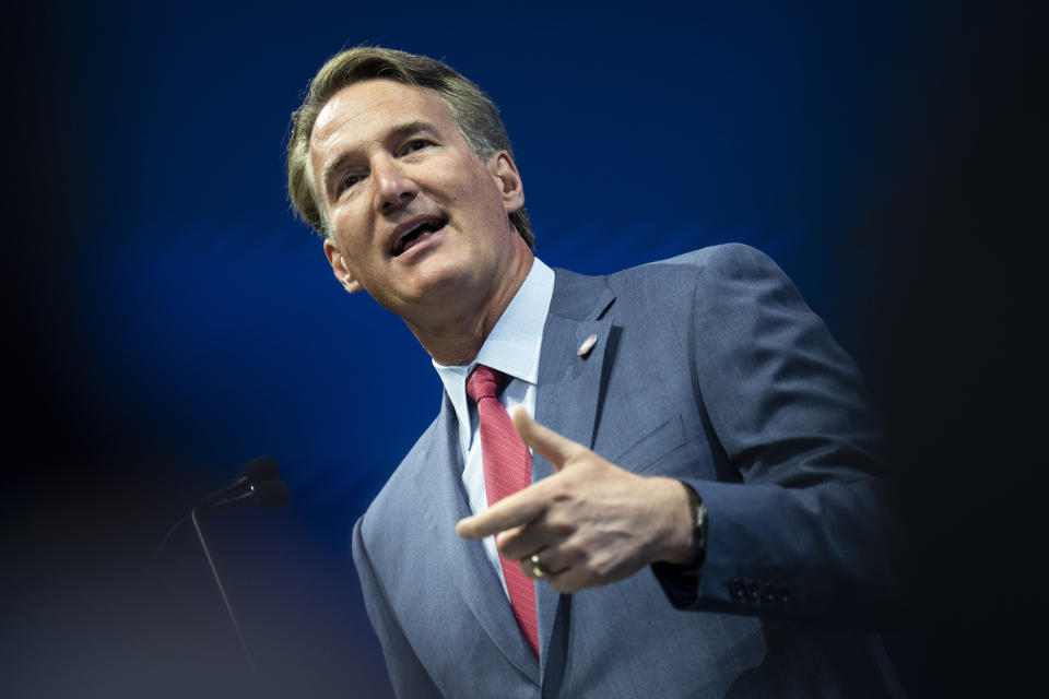 Image: Virginia Gov. Youngkin Speaks At Grand Opening Of Amazon HQ2 In Arlington (Drew Angerer / Getty Images file)