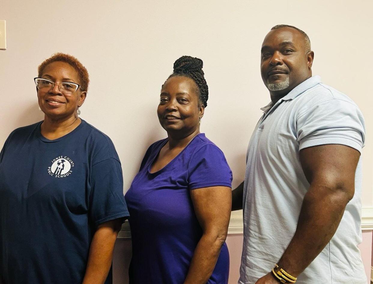 Pictured are Beverly Hines, Eileen Dove and Chairman Roger Crouell, chairman of the Jones County Juneteenth Celebration set for June 18.