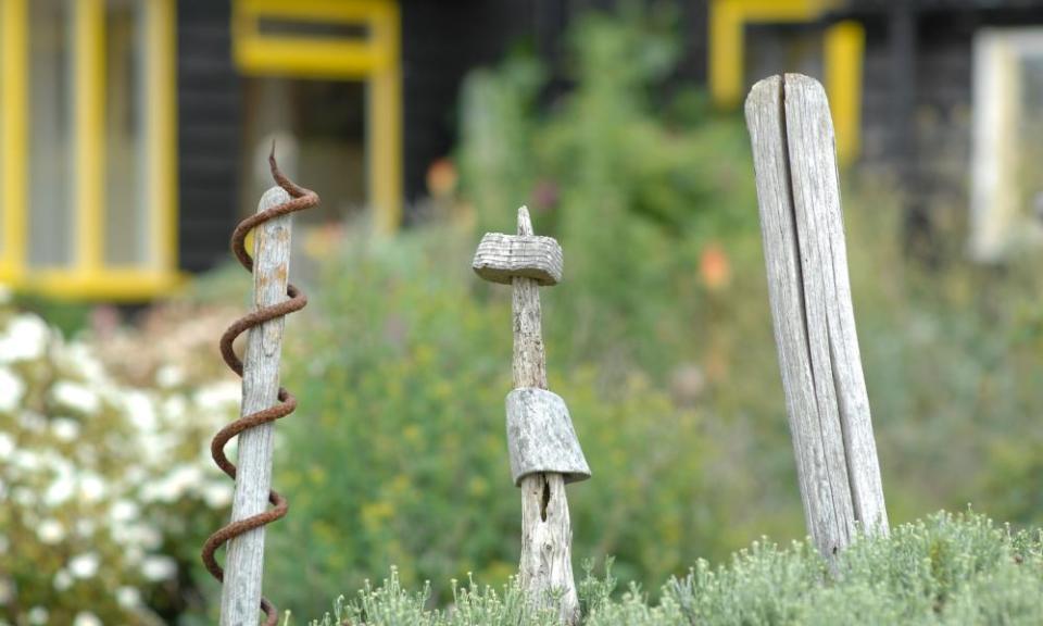 Pieces of maritime wood in Derek Jarman’s garden.