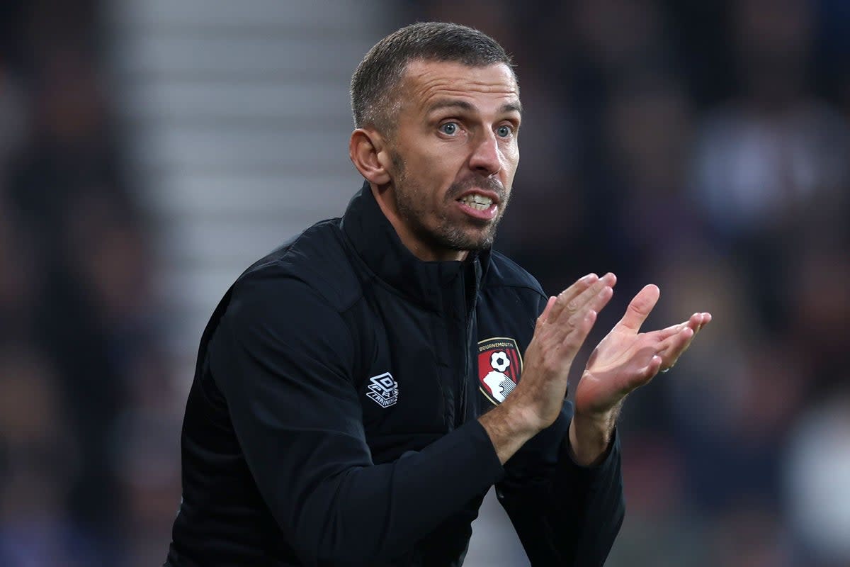 Gary O’Neil’s Bournemouth have 33 points, putting them six clear of the relegation zone (Steven Paston/PA) (PA Wire)