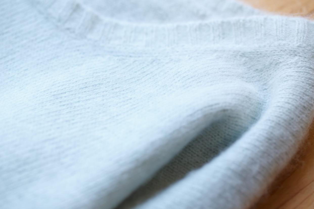 blue cashmere sweater