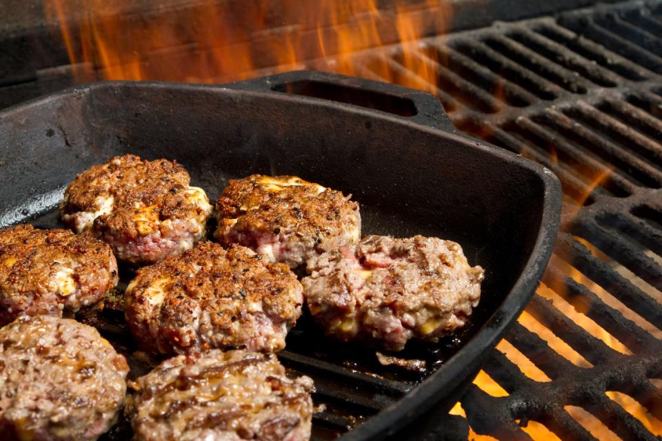 “Grill” Burgers in a Cast-Iron Skillet